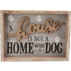 A House is Not A Home Without A Dog Wall Framed Art 24.1x17.8cm