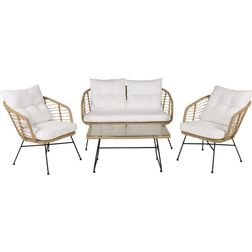 Venture Design Viga Lounge-Set, 1 Tisch einschl. 2 Stühle & 1 Sofas