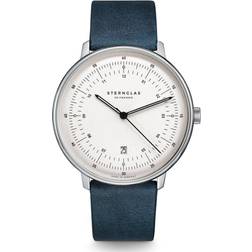 Sternglas Hamburger Quarz 42 mm weißes Zifferblatt uhr