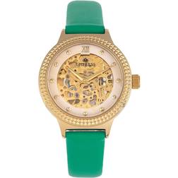 Empress Alice Automatic MOP Skeleton Dial Leather-Band Watch