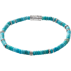 John Hardy Heishi Beaded Bracelet - Silver/Turquoise