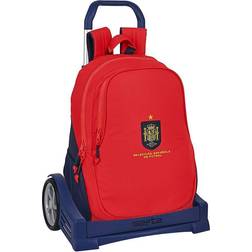 School Rucksack with Wheels RFEF Red Blue (32 x 44 x 16 cm)