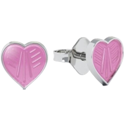 Pia & Per Hearts Ear Studs - Silver/Pink