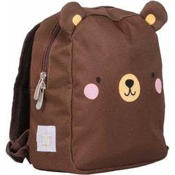 A Little Lovely Company Little Backpack Bear - Brown