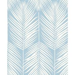 NextWall Peel & Stick Palm Silhouette Hampton Blue Wallpaper blue