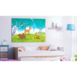 Arkiio Friendly Animals (1 Part) Wide 120x80 Tavla