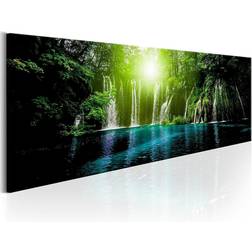 Arkiio Sapphire Lake 150X50 Grön Flerfärgad Landskap Tavla