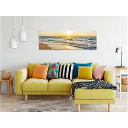 Arkiio Calm Waves (1 Part) Narrow Golden 120x40 Tavla