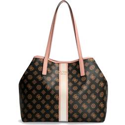 Guess Vikky Handbag - Mocha Logo Multi