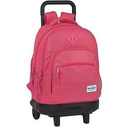 BlackFit8 School Rucksack with Wheels Compact - BlackFit8 Pink