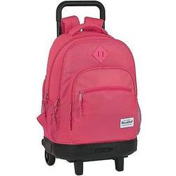 School Rucksack with Wheels Compact - BlackFit8 Pink