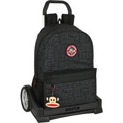 Paul Frank Skolerygsæk med Hjul Team Player Sort (30 x 46 x 14 cm)