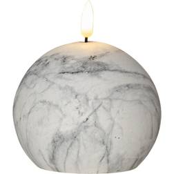 Star Trading Blockljus Flamme Marble 12cm LED-ljus