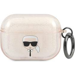 Karl Lagerfeld Case KLAPUKHGD Apple AirPods Pro cover gold/gold Glitter`s Head