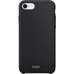 SiGN Flydende Silikone Etui til iPhone 7 & 8 SE 2 Sort