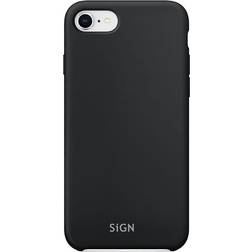 SiGN Liquid Silicone Case för iPhone 7 & 8/SE 2020/SE 2022 Svart