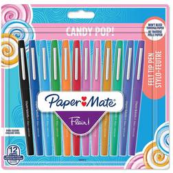 Papermate Flair Candy Pop, Lukket gelepen, Flerfarvet, Flerfarvet, Plast, Mellem, Rund