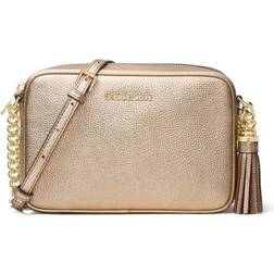 Michael Kors Ginny Metallic Leather Crossbody - Pale Gold