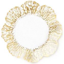 Vietri Rufolo Gold Canape Plate Serving Dish