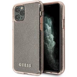 Guess iPhone 11 Pro Hard Case Pink Gliteter Edges