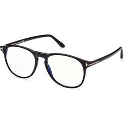 Tom Ford FT5805-B Azules-Light Block 001 Recetadas para Hombre Negras