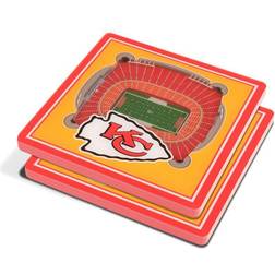 YouTheFan Yellow Kansas City Chiefs 3D StadiumViews Coaster 2