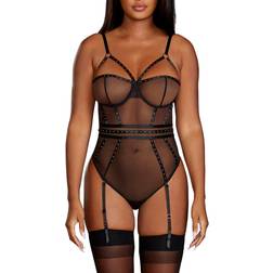 Dreamgirl Very Sheer Stretch Mesh Underwire Teddy XL