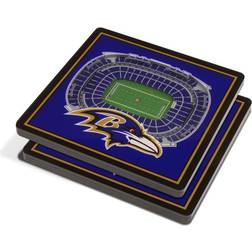 YouTheFan Purple Baltimore Ravens 3D StadiumViews Untersetzer