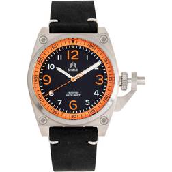 Shield Pascal Lederarmband Herren-Taucheruhr Orange Einheitsgröße