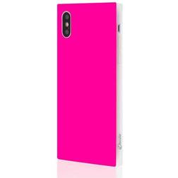 iDecoz Square Case Neon (iPhone X/Xs) Lyserød