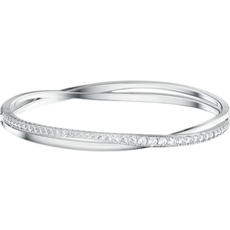 Swarovski Twist Bangle - Silver/Transparent