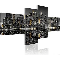 Arkiio Golden Flash Of Skyscrapers Tavla 200x90cm