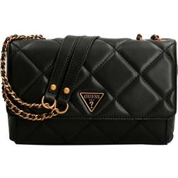 Guess Cessily Quilted Shoulder Bag - Black