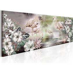 Arkiio Flamingoes and Flowers 135x45 Tavla