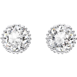 Swarovski April Birthstone Stud Earrings - Silver/Transparent