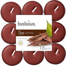 Bolsius True Scents Oud Wood Kerze 3.1cm 18Stk.