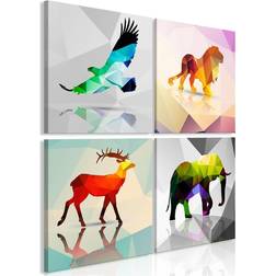 Arkiio Colourful Animals (4 Parts) 40x40 Tavla