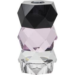 Miss Etoile Candleholder 3 Part Tealig Klar Rose Sort Lysestage