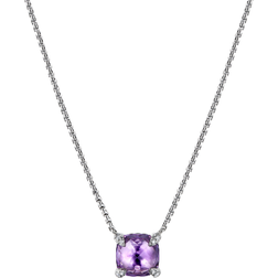 David Yurman Petite Chatelaine Pendant Necklace - Silver/Amethyst/Diamonds