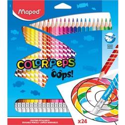 Maped Colorpeps Oops triangular pencils with eraser 24 col