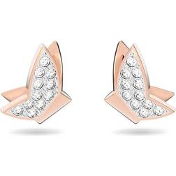 Swarovski Lilia Butterfly Stud Earrings - Rose Gold/Transparent