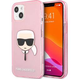 Karl Lagerfeld iPhone 13 Mini Cover Full Glitter Lyserød