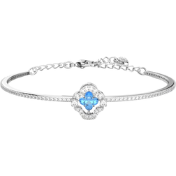 Swarovski Sparkling Dance Bangle - Silver/Blue/Transparent