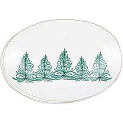 Vietri Lastra Holiday Melamine Oval Platter Serving Platter & Tray