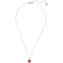 Swarovski January Birthstone Pendant Necklace - Silver/Transparent/Red