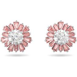 Swarovski Sunshine Stud Earrings - Silver/Pink