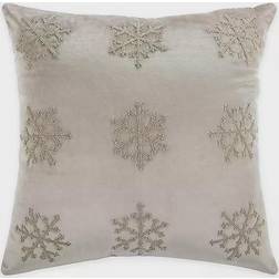 Safavieh Sydnee Snowflake Complete Decoration Pillows Silver, Beige (50.8x50.8cm)