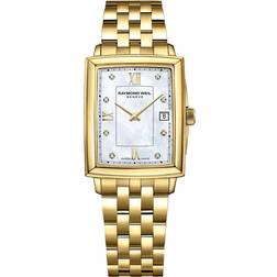 Raymond Weil Toccata Watch, 26x35mm Gold/White