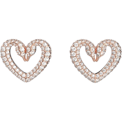 Swarovski Una Heart Studs - Rose Gold/Transparent