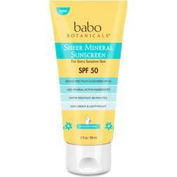 Babo Botanicals Sheer Mineral Sunscreen Lotion SPF50 3fl oz